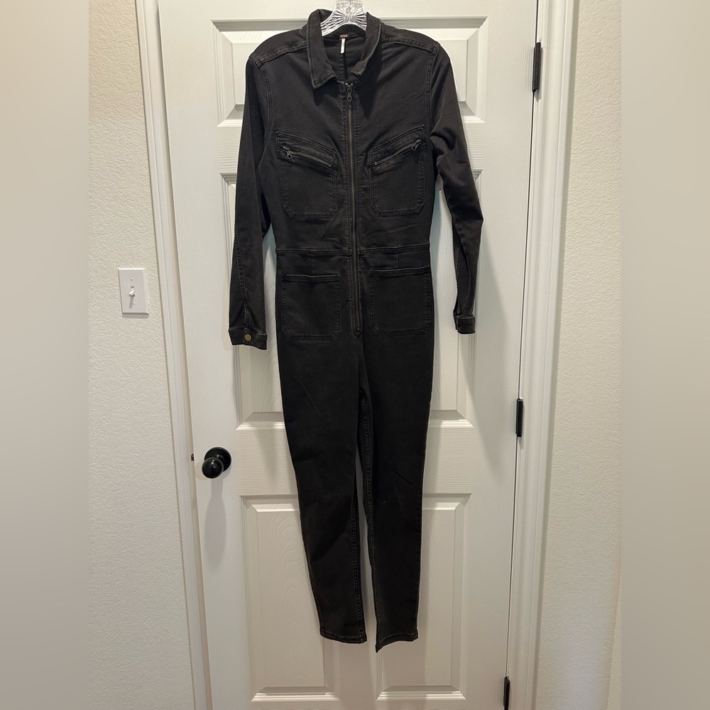 Free People Black Lennex Jumpsuit